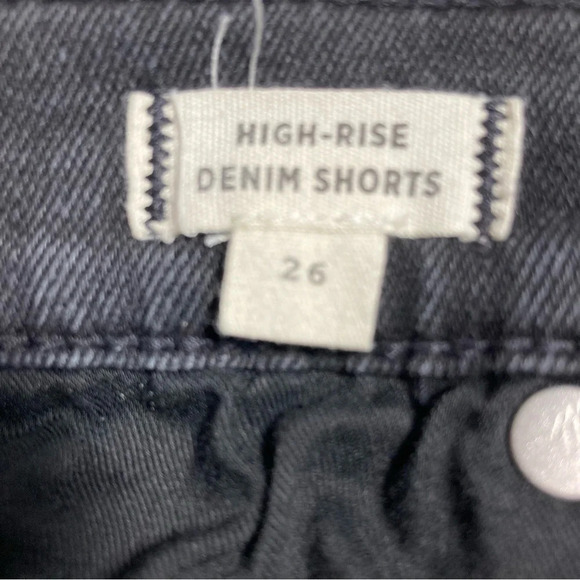 Madewell Women's High Rise Black Washed Denim Short   Sz: 26 - Picture 5 of 6